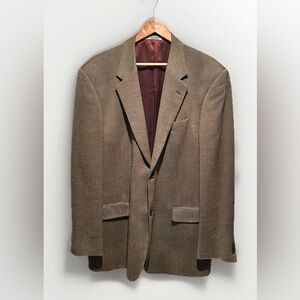 Emanuel Ungaro Brown Wool Tweed Classic Two-Button Sport Coat - Men's 44L